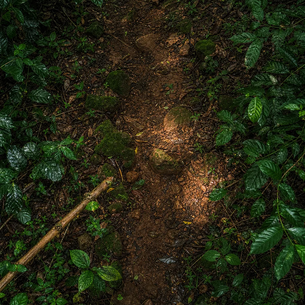 Soil & footpaths — Whistling Woods, Ballupet, Sakleshpur